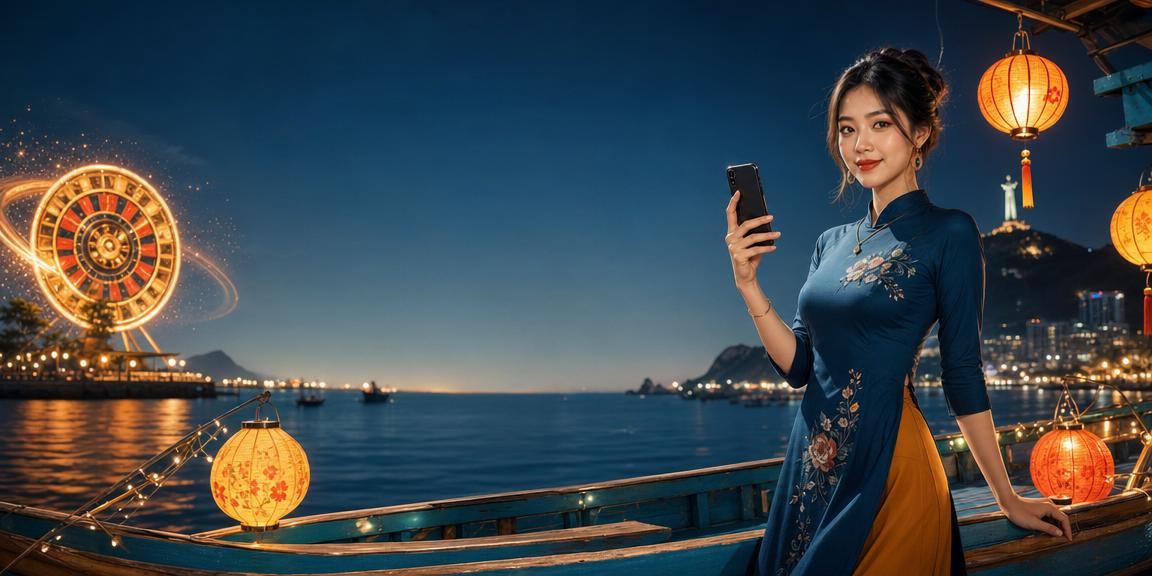 Khung cảnh trò chơi roulette tại Hội An với đèn lồng truyền thống